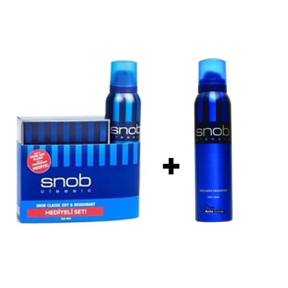 Snob Classic Erkek Parfüm Seti EDT 100 ML + Deodorant 150 ML ürün görseli 1