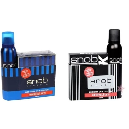 Snob Classic Erkek Parfüm Seti EDT 100 ML + Black Parfüm Seti EDT 100 ML ürün görseli 1