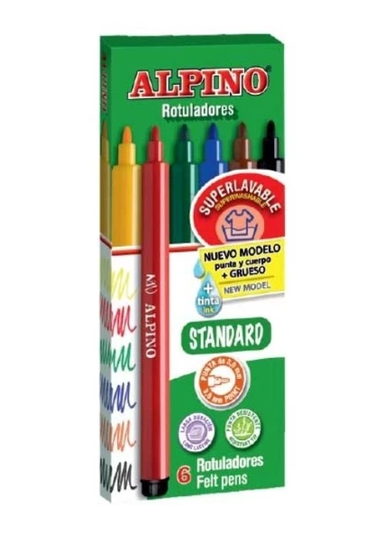 Alpino Keçeli Boya Kalemi 6 Lı ürün görseli 1