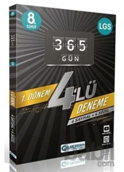 Gezegen Yayıncılık 365 Gün LGS 1.dönem 4lü Deneme ürün görseli 1