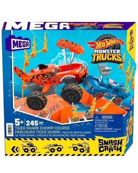 Mega Bloks Hot Wheels Smash N Crash Tiger Shark Çarpışma Seti HKF88 ürün görseli 1