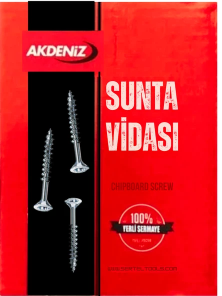 Akdeniz Sunta Vidası 4,0X30 Çinko 5 Paket - Resim 2