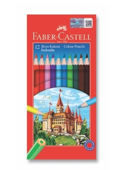Faber Castel Karton Kuru Boya 12 Renk ürün görseli 1