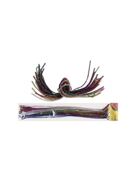 Bu-Bu Şönil Simli 50 Cm 7 Renk 25Li ürün görseli 1