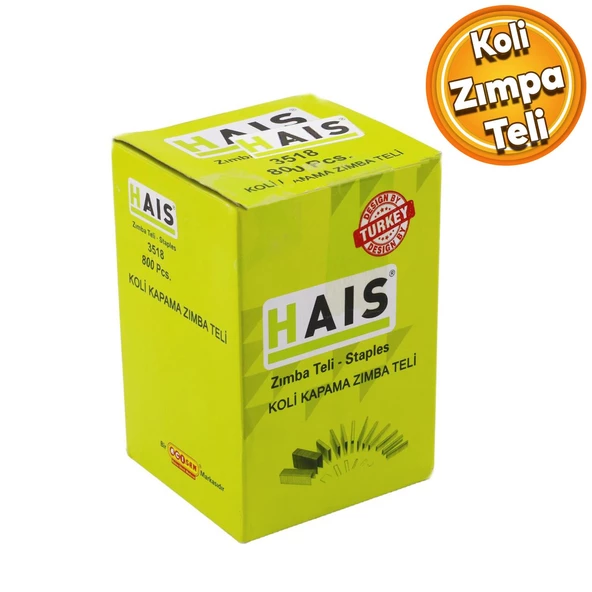 Haıs 3518 Hava Havalı Zımba Zımpa Çivi Koli Kapama Birleştirme Tabanca Teli 35/18 800 Pcs ürün görseli 1
