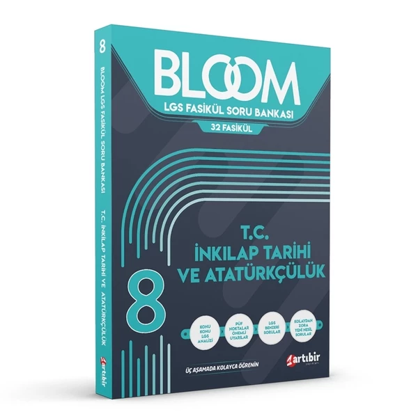 Artıbir Yayıncılık 8.Sınıf LGS Bloom İnkılap Tarihi ve Atatürkçülük 32 Fasikül Soru Bankası ürün görseli 1