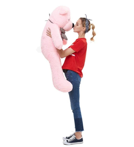 90 cm Papyonlu Peluş Ayıcık - % 100 YERLİ - Resim 2