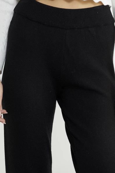 Jogger Triko Pantolon - Siyah - Resim 5