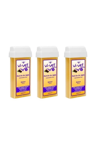 Vi-Vet Roll-On Sir Ağda Naturel 100 ml 3 Ad. ürün görseli 1