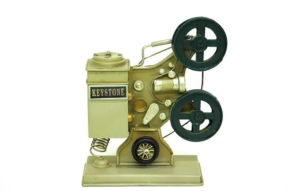 Dekoratif Metal Sinemaskop Biblo Vintage Ev Ofis Hediyelik ürün görseli 1