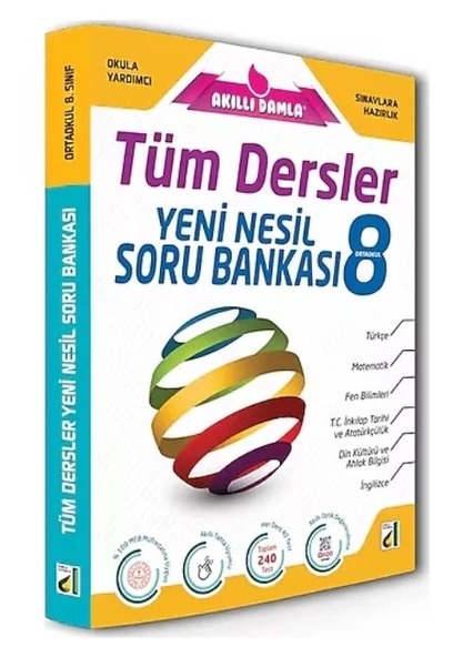 Akıllı Damla 8.Sınıf Yeni Nesil Tüm Dersler Soru Bankası ürün görseli 1