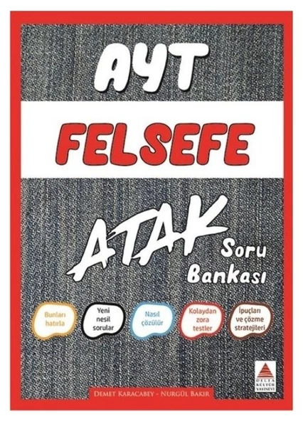 Delta Kültür Yayınları AYT Felsefe Atak Soru Bankası ürün görseli 1