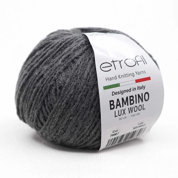 Etrofil Bambino Lux Wool 70087 Koyu Gri ürün görseli 1