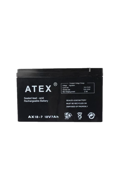 Atex Ax-12v 7ah Bakımsız Kuru Akü ürün görseli 1