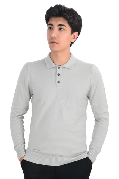 Cengiz İnler Polo Yaka Basic Erkek Triko Kazak ürün görseli 1