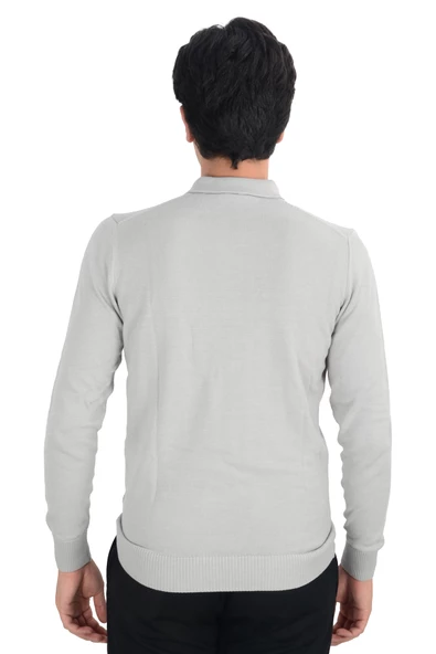 Cengiz İnler Polo Yaka Basic Erkek Triko Kazak - Resim 3