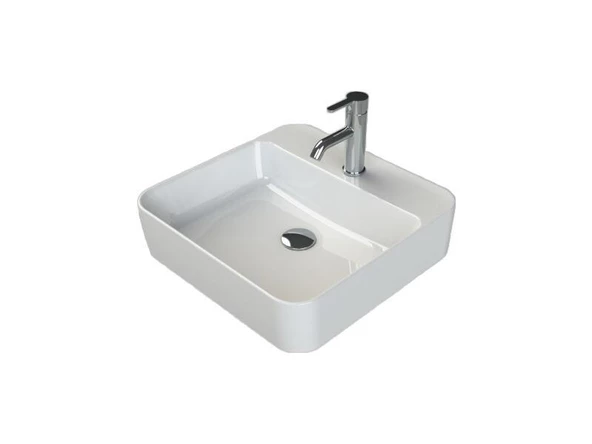 Turkuaz Cerastyle Hera Tezgah Üstü Lavabo 48x48 cm ürün görseli 1