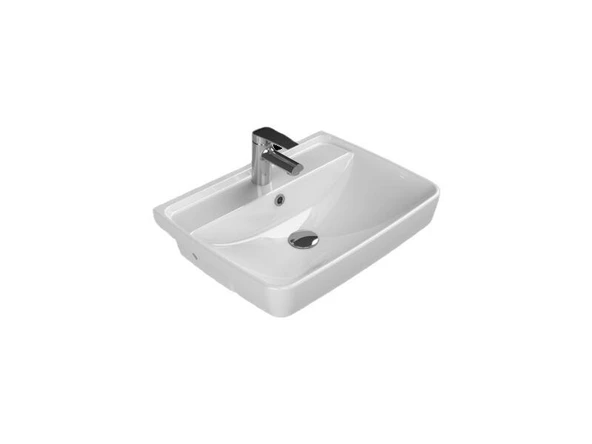 Turkuaz Cerastyle Duru Yarım Tezgah Üstü Lavabo 56x43 cm ürün görseli 1