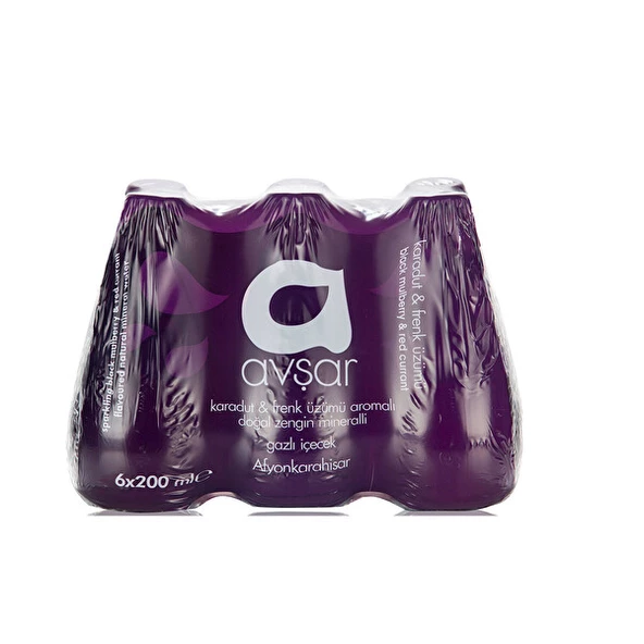 Avşar Karadut & Frenk Üzümü Aromalı Maden Suyu 6x200 ml ürün görseli 1