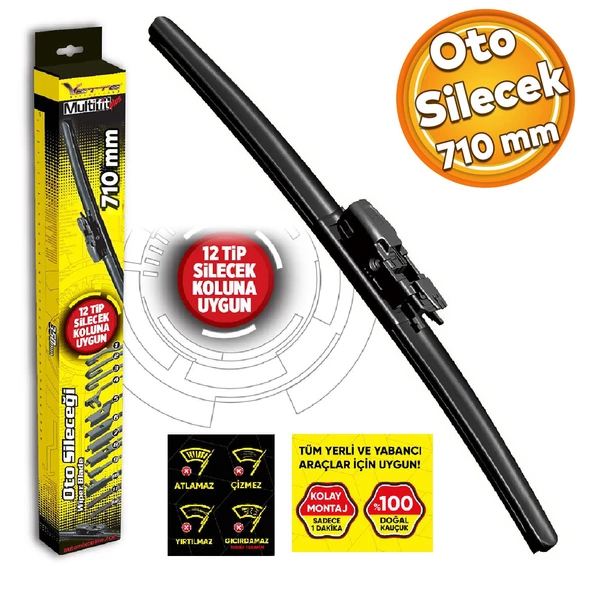 Vette Plus Multifit Araba Araç Otomobil Oto Ön Cam Arka Cam Silecek Muz Sileceği 710 mm 39691 ürün görseli 1
