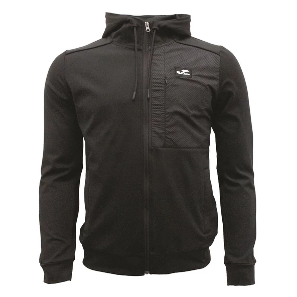 JOMA / SWEAT KAPŞONLU FULL ZIP POLY.CRUSH M ERKEK SİYAH ürün görseli 1