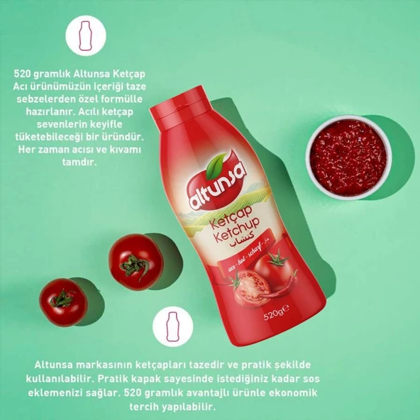 Altunsa Acı Ketçap 520 G - Resim 2