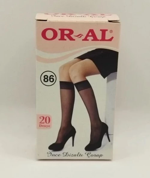 ORAL İNCE DİZ ALTI PEMBE KUTU - 86 (12'li) ürün görseli 1