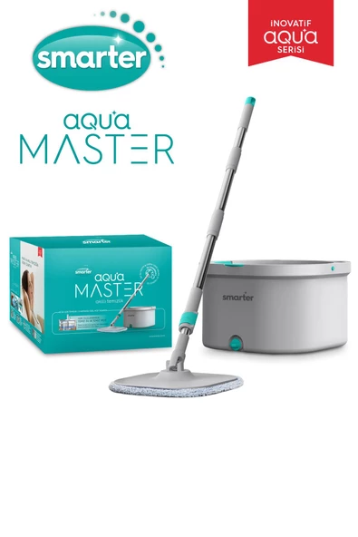 SMARTER AQUA MASTER TEMİZ & KİRLİ SUYU AYIRMA ÖZELLİĞİ OTOMATİK TEMİZLİK SETİ MOP PASPAS ürün görseli 1