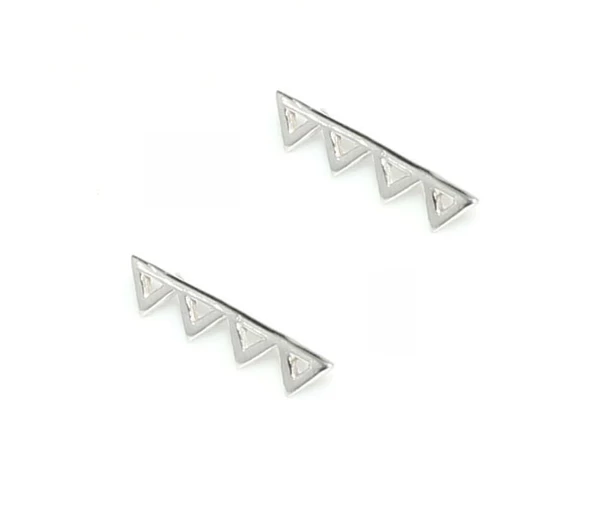 925 Ayar Gümüş Zikzak Earcuff Küpe - Resim 7