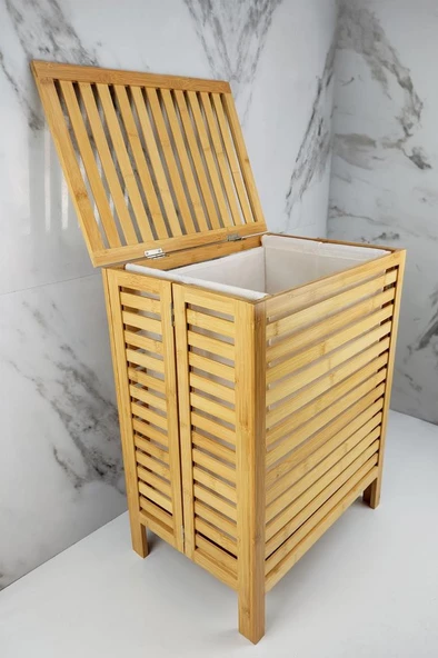 Digithome Bambu Çamaşır Kirli Sepeti Banyo Düzenleyici – B9123 C1-1-100 ürün görseli 1