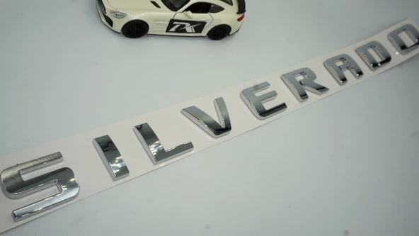 DK Tuning Silverado Bagaj Gümüş Yazı Logo Chevrolet İle Uyumlu ürün görseli 1