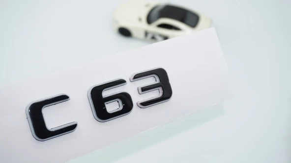 DK Tuning C 63 Bagaj Gri Siyah ABS Yazı Logo Benz İle Uyumlu ürün görseli 1