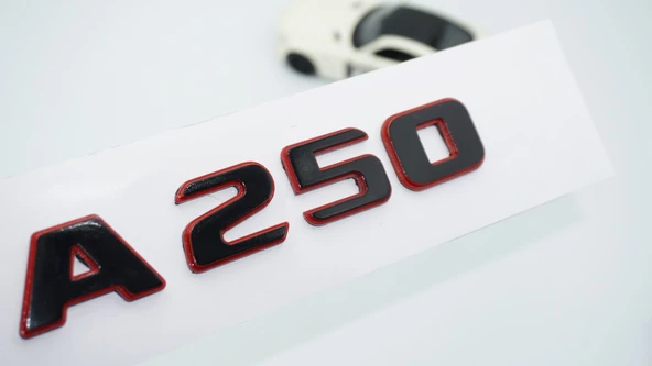 DK Tuning A 250 Bagaj Kırmızı Siyah ABS Yazı Logo Benz İle Uyumlu ürün görseli 1