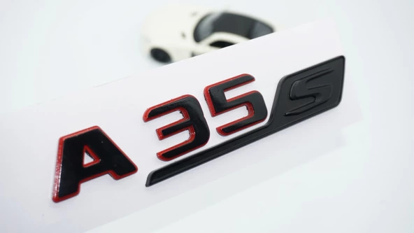 DK Tuning A 35S Bagaj Kırmızı Siyah ABS Yazı Logo Benz İle Uyumlu ürün görseli 1