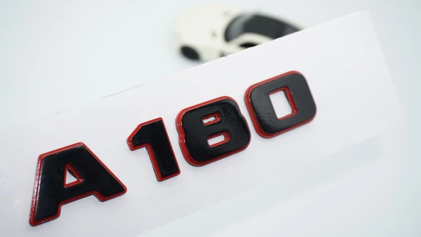 DK Tuning A 180 Bagaj Kırmızı Siyah ABS Yazı Logo Benz İle Uyumlu ürün görseli 1