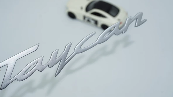 DK Tuning Porsche Taycan Bagaj 3M 3D Gri ABS Yazı Logo Amblem ürün görseli 1