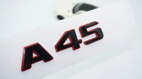DK Tuning A 45 Bagaj Kırmızı Siyah ABS Yazı Logo Benz İle Uyumlu ürün görseli 1