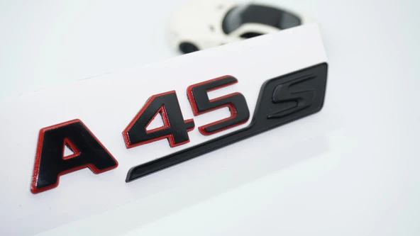 DK Tuning A 45S Bagaj Kırmızı Siyah ABS Yazı Logo Benz İle Uyumlu ürün görseli 1