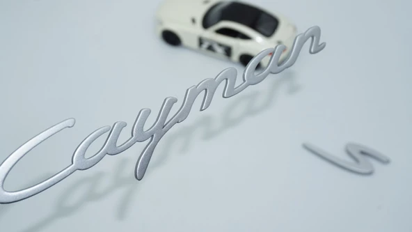 DK Tuning Porsche Cayman S Bagaj 3M 3D Gri ABS Yazı Logo Amblem ürün görseli 1