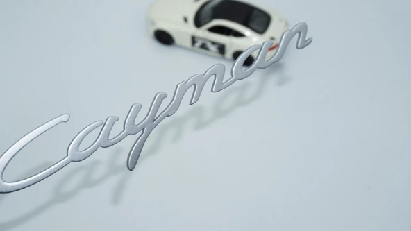 DK Tuning Porsche Cayman Bagaj 3M 3D Gri ABS Yazı Logo Amblem ürün görseli 1