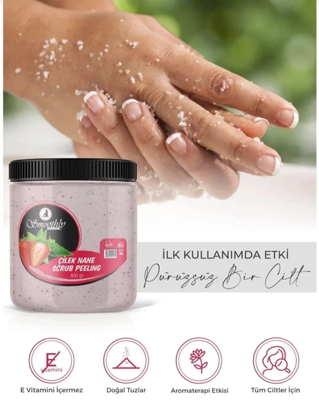 El Ayak Vücud Peelingi Çilek Nane Aromalı 800ml ürün görseli 1