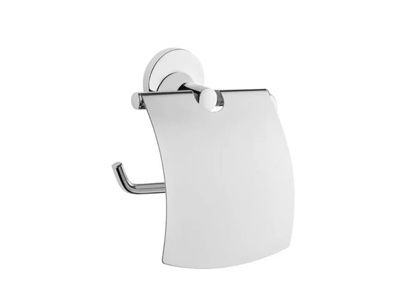 A44112-Vitra Base 300 Krom Kapaklı Tuvalet Kağıtlığı ürün görseli 1