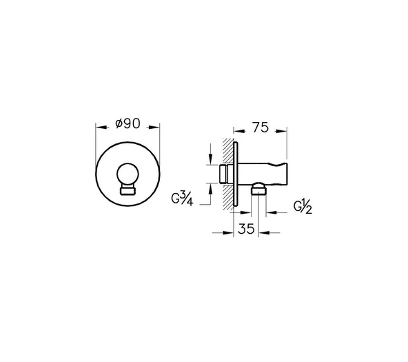 A42625-Vitra Origin Ankanstre El Duşu Çıkışı - Resim 3