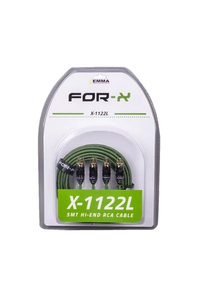 FORX X-1122L 2 RCA + 2 RCA BAKIR 5 METRE KABLO ürün görseli 1