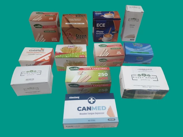 Ahşap  Çay Kahve karıştırıcı 500 adetahşap karıştırıcı çay kahve çubuğu tahta kaşık - Resim 4