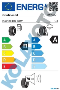 Continental UltraContact 235/60R18 103V (Yaz) ürün görseli 1