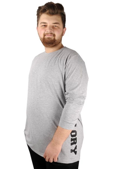 Mode XL Büyük Beden Tshirt Bisiklet Yaka Glory 21193 Grimelanj ürün görseli 1