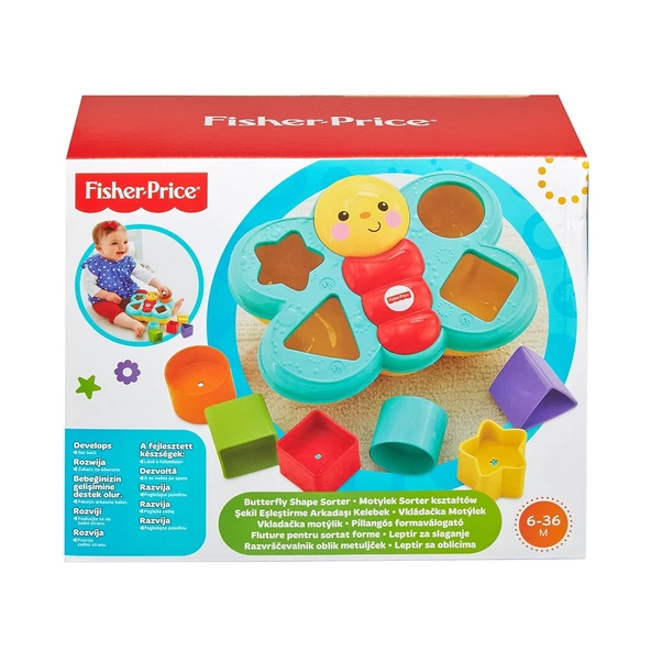CDC22 Fisher-Price® Şekil Eşleştirme Arkadaşı Kelebek / Sıralama ve Şekil Ayırma Oyuncakları ürün görseli 1