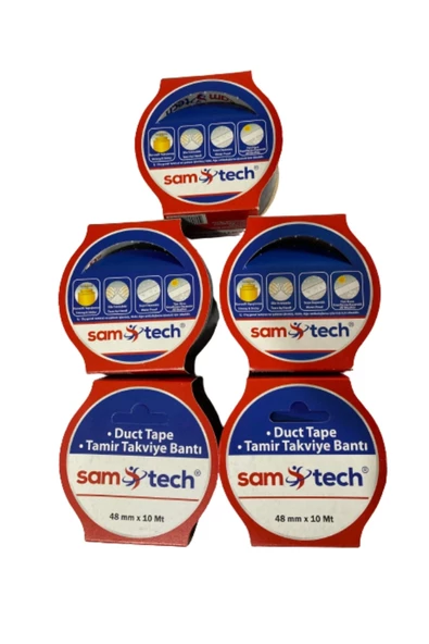 Sam-Tech Tamir Bantı 48mm x 10Mt Siyah 5 Li - Resim 3