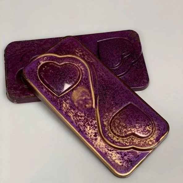 Polikarbon Kalp Tablet Çikolata Kalıbı 95 gr | Cm-3846 ürün görseli 1